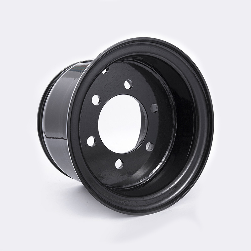 Forklift Hangzhou 30J pelek roda baja satu bagian 23x9-12 Forklift Hangzhou 30J pelek roda baja satu bagian 23x9-12